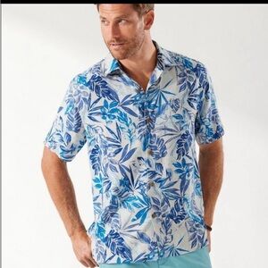 Tommy Bahama Sandy Cape Vines Camp Shirt 100% Silk Sz XXXL great condition
